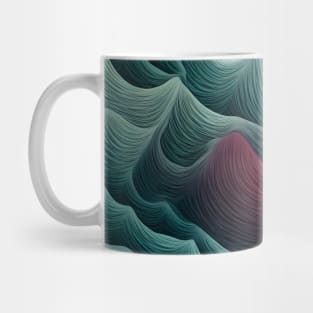 Cool Toned Abstract Wave Illustration Mug